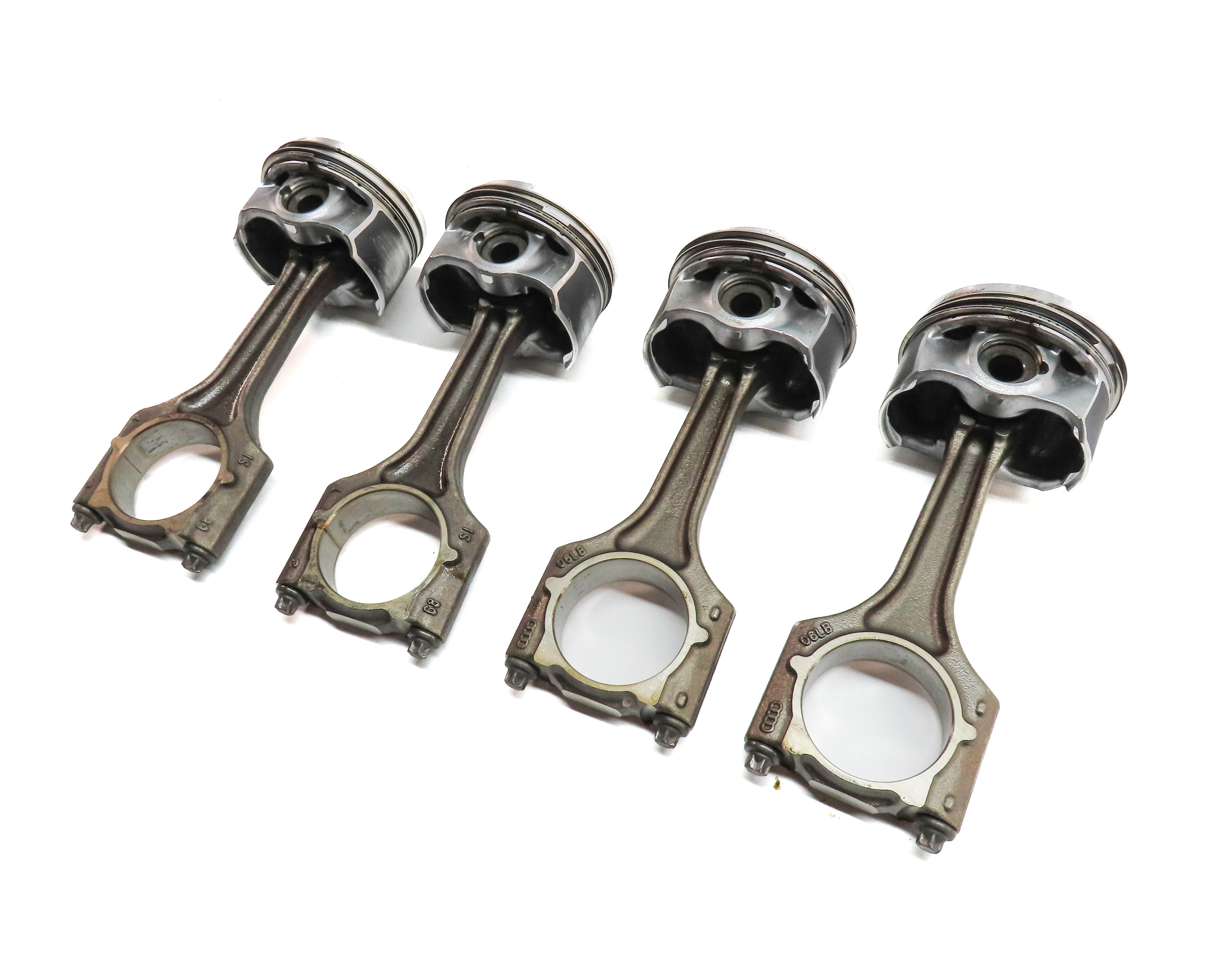 11-18 VW AUDI - A3 A4 A5 A6 Q5 TT BEETLE JETTA TIGUAN 2.0L TURBO PISTON SET/4 — exact item pictured